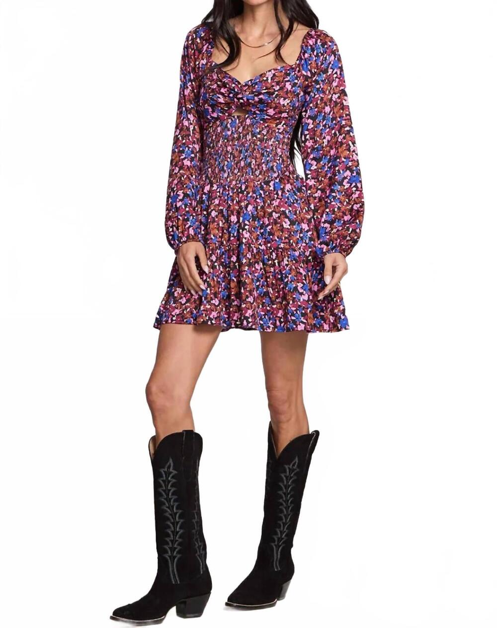 NEW SALTWATER LUXE daliana mini dress in multi floral